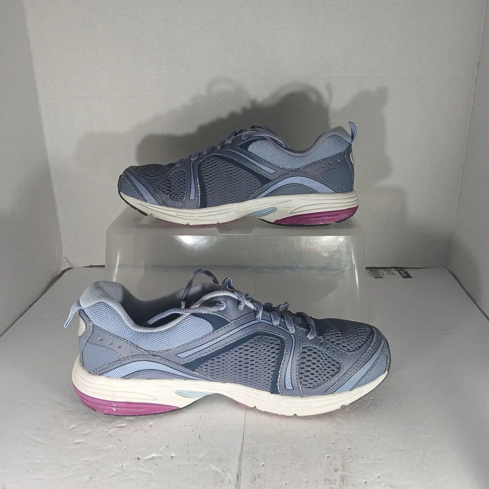 Easy Spirit Sezamper Walking Sneakers 10W Blue Pink Mesh Leather Athletic Shoes